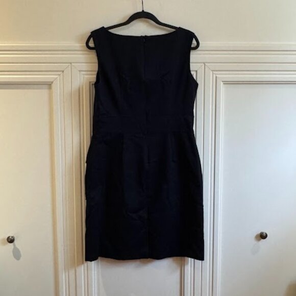 Connected Apparel Navy Blue Tiered Dress - Size 12 - Picture 2 of 5